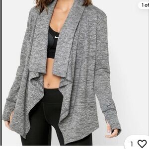 Nike Dri Fit Women's Gray Open Front Sweater